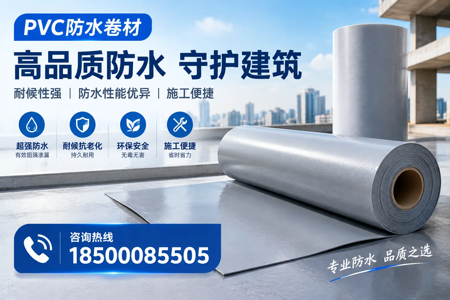PVC防水卷材的防水效果评测，适合张掖的科学依据
